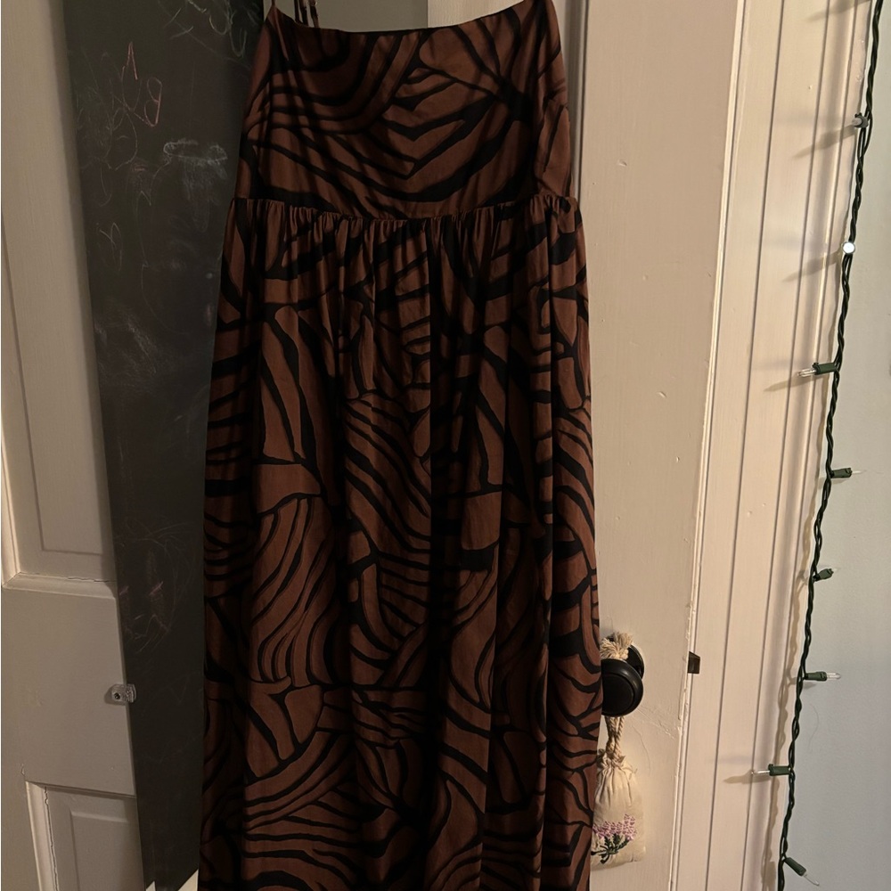 Rails Brown and Black Abstract Print Maxi Skirt